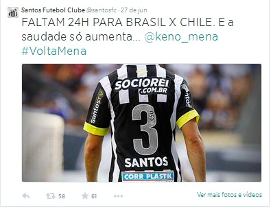Santos torce para que Mena retorne logo quando jogador enfrenta o Brasil